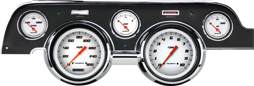 Velocity White 1967-68 Mustang