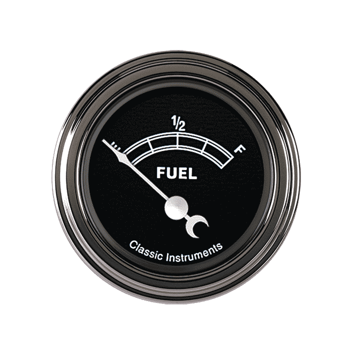 Traditional 2-1/8" Fuel Level Gauge (0-30 Ohm)