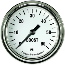 White Hot 2-5/8" Boost Gauge (60 PSI) image 1