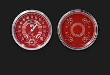 V8 Red Steelie Series Two Gauge Set image 1