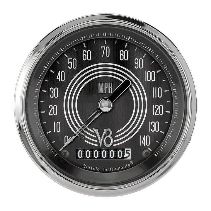 V8 Speedster 3-3/8" Speedometer Gauge