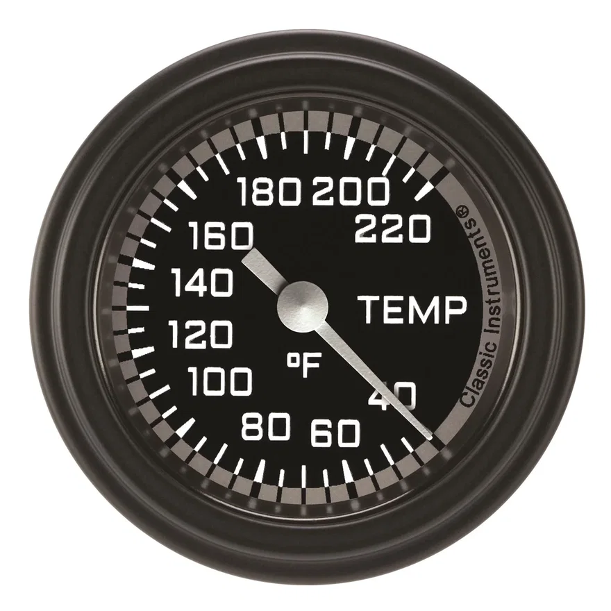 Autocross Gray 2-1/8" Stock Eliminator Tempature Gauge