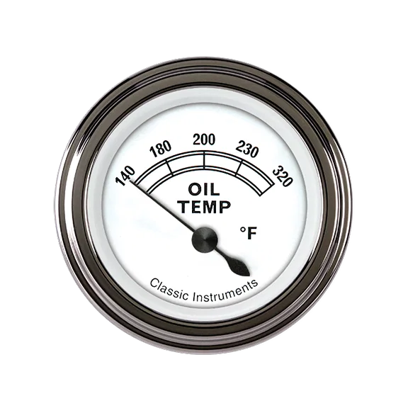 White 2-1/8" Oil Temperature Gauge