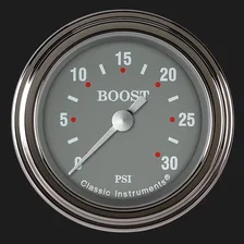 Silver Gray 2-1/8" Boost Gauge (30 PSI) image 1
