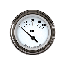 White Hot 2-1/8" Oil Pressure Gauge image 1