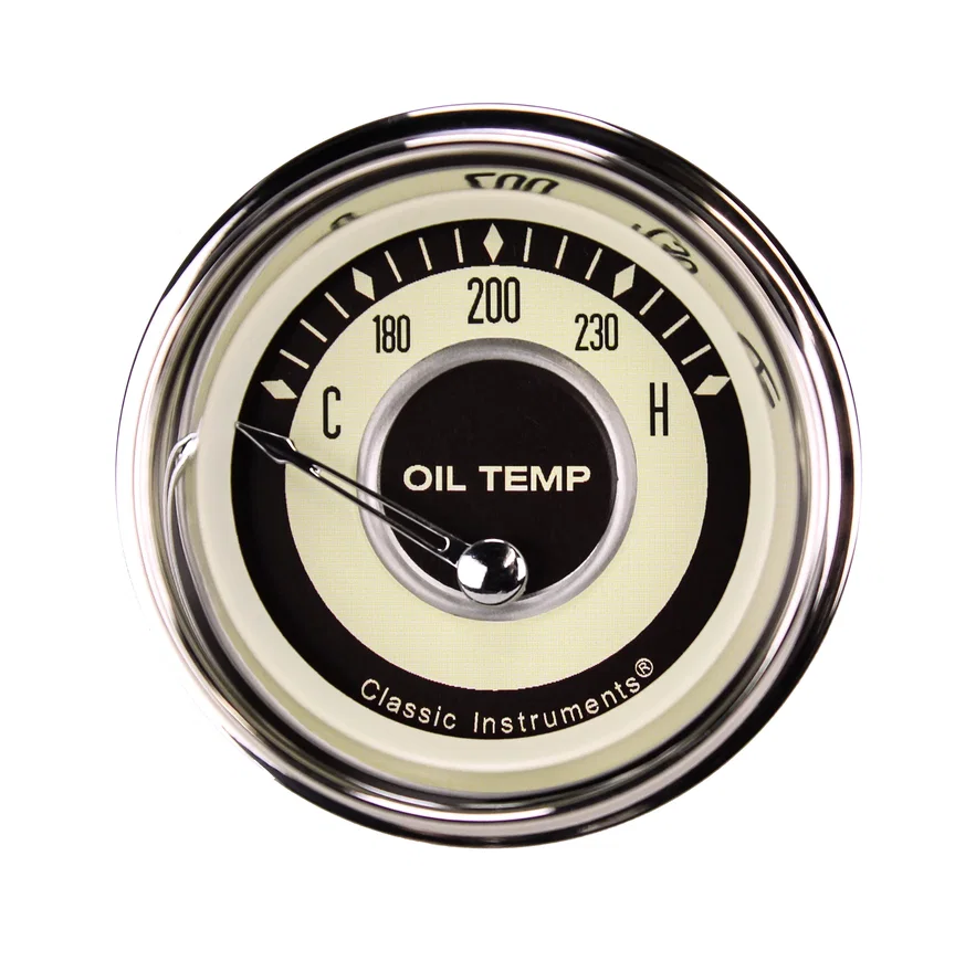 Nostalgia VT 2-1/8" Oil Temperature Gauge