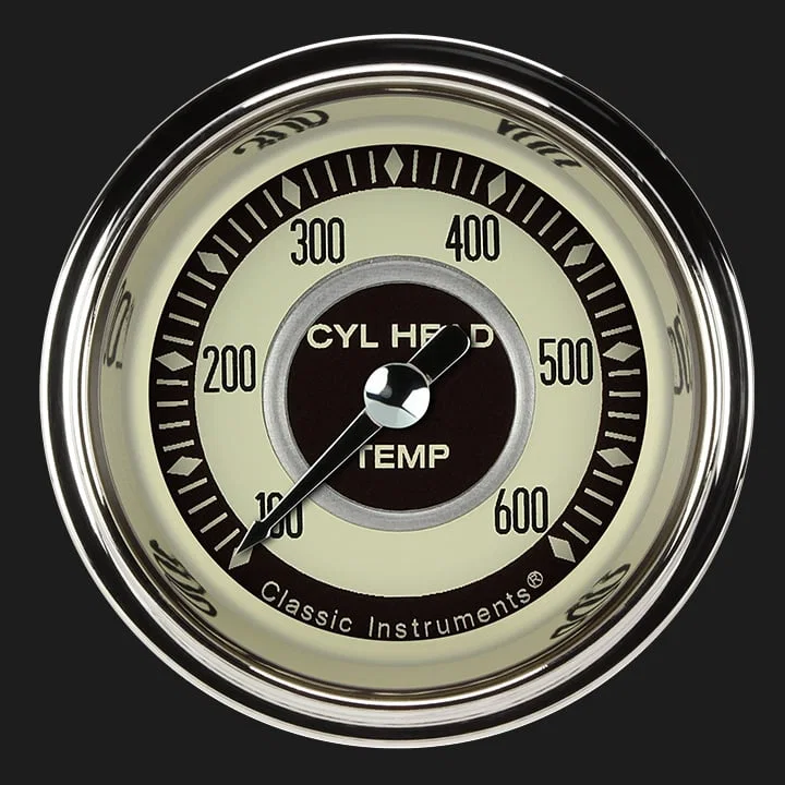 Nostalgia VT 2-1/8" Cylinder Head Tempature Gauge