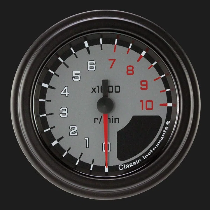 AutoCross Gray 2-1/8" Tachometer Gauge