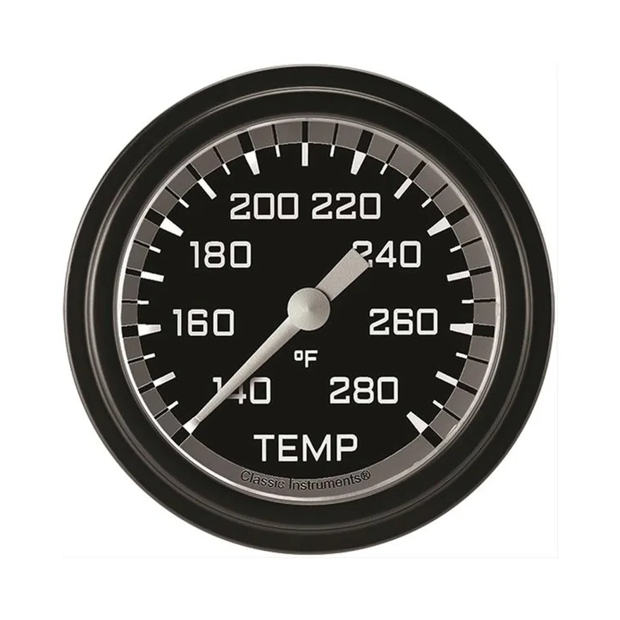 AutoCross Gray 2-5/8" Full Sweep Water Temp Gauge