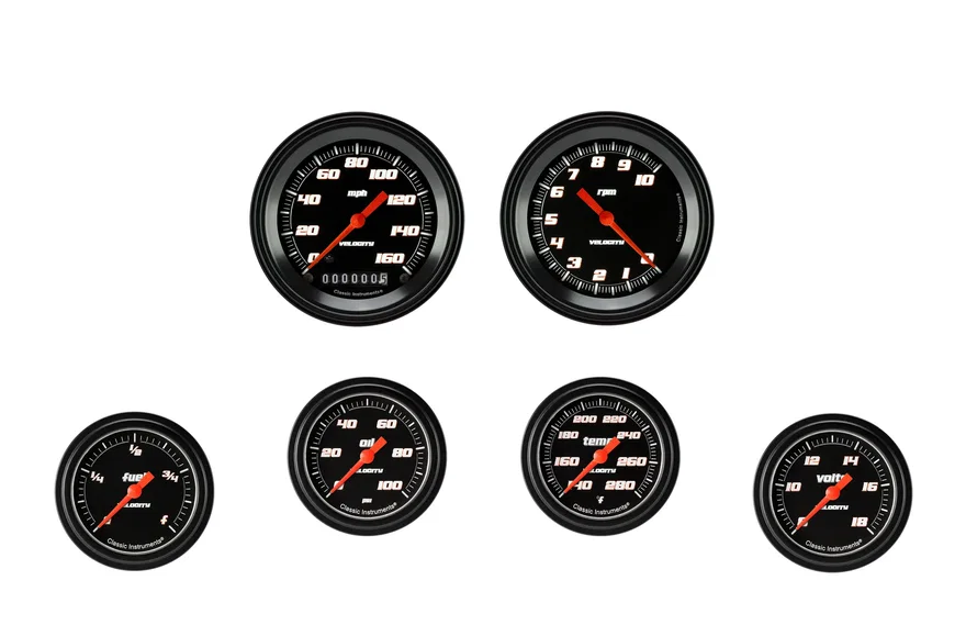 Velocity Black Six Gauge Set
