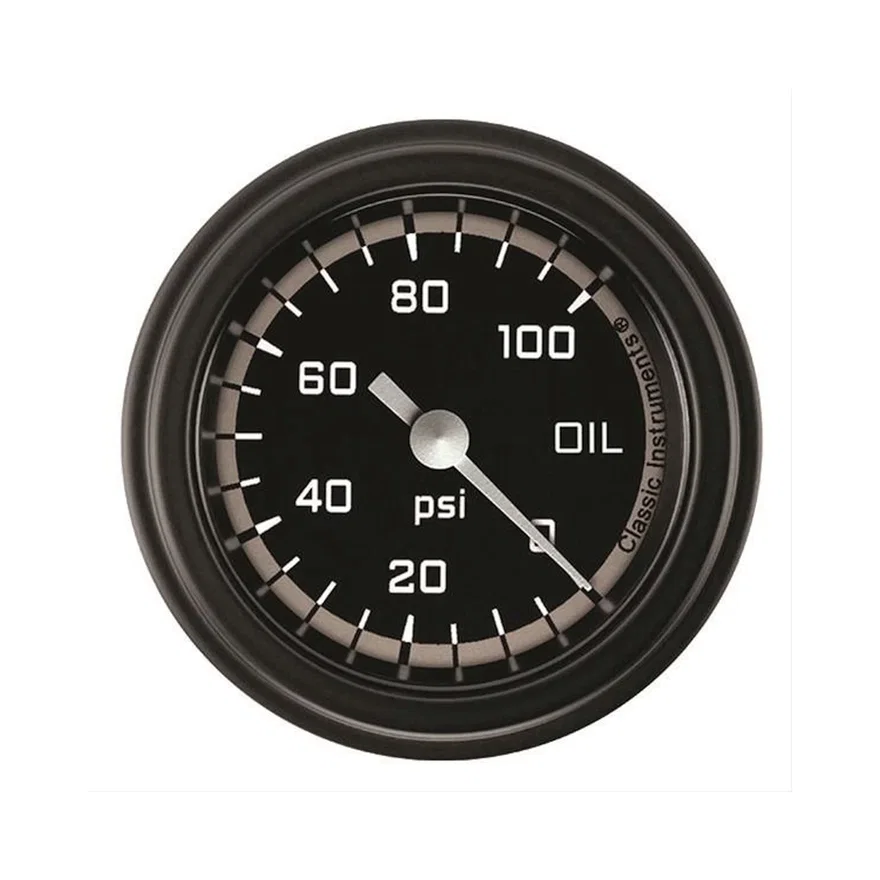 Autocross Gray 2-1/8" Oil Pressure Gauge
