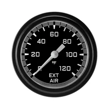 Autocross Gray 2-5/8" External Air Tempature Gauge image 1