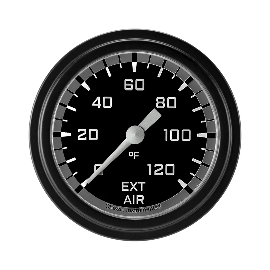 Autocross Gray 2-5/8" External Air Tempature Gauge