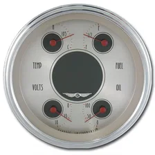 All American Nickel 4-5/8" Quad Gauge image 1