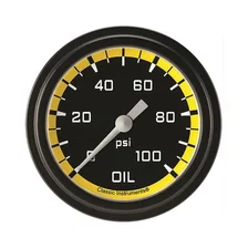 Autocross Yellow 2-5/8" Oil Pressure Gauge image 1