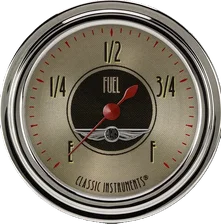 All American Nickel 2-5/8" Fuel Level Gauge image 1
