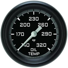 Autocross Gray 2-5/8" Oil Temperature Gauge image 1