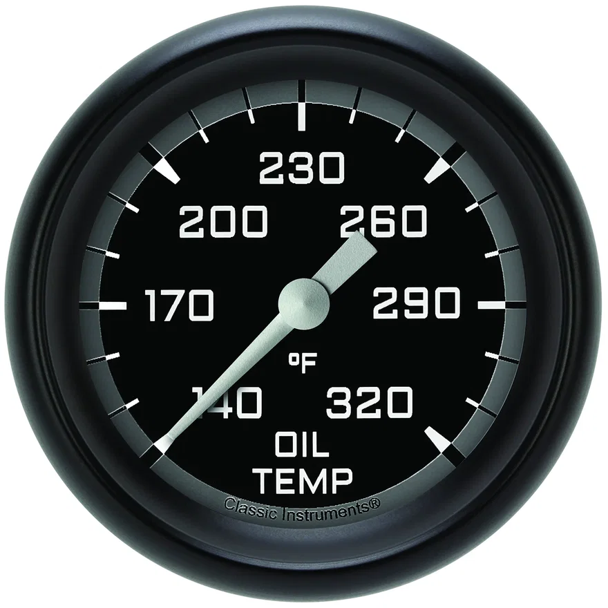 Autocross Gray 2-5/8" Oil Temperature Gauge