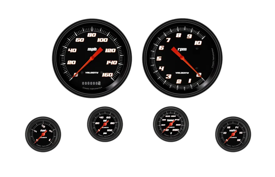 Velocity Black Six Gauge Set