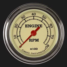 Vintage 2-1/8" Tachometer Gauge image 1