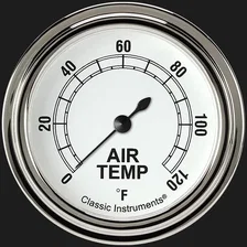 White 2-5/8" Outside Air Temp Gauge image 1