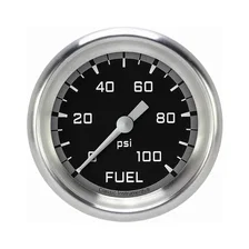 AutoCross Gray 2-5/8" Fuel Pressure Gauge (100 PSI) image 1
