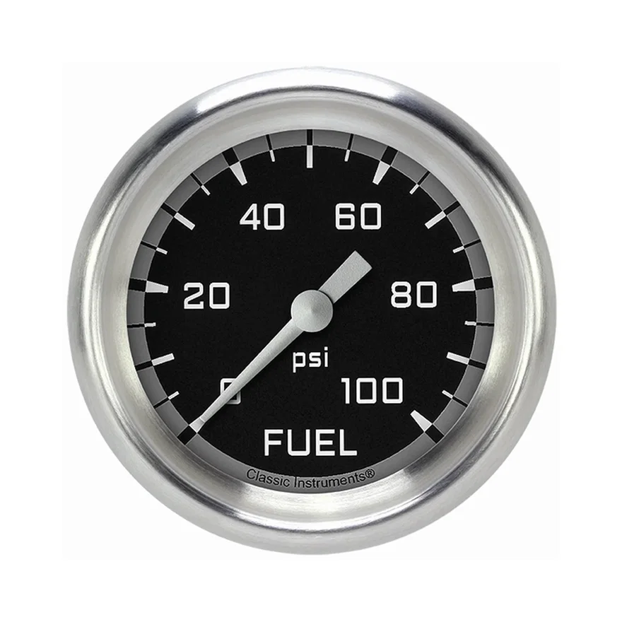 AutoCross Gray 2-5/8" Fuel Pressure Gauge (100 PSI)