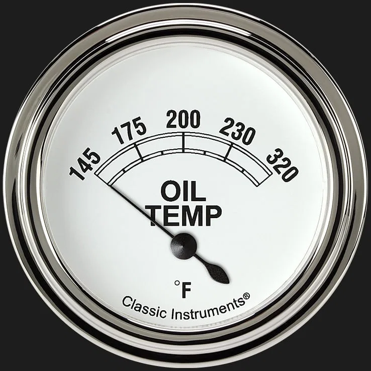 White 2-5/8" Oil Temperature Gauge