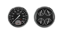 1947-53 Chevy Truck AutoCross Gray Speedtach/Quad LS Gauges image 1