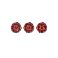 V8 Red Steelie Three Gauge Set image 1