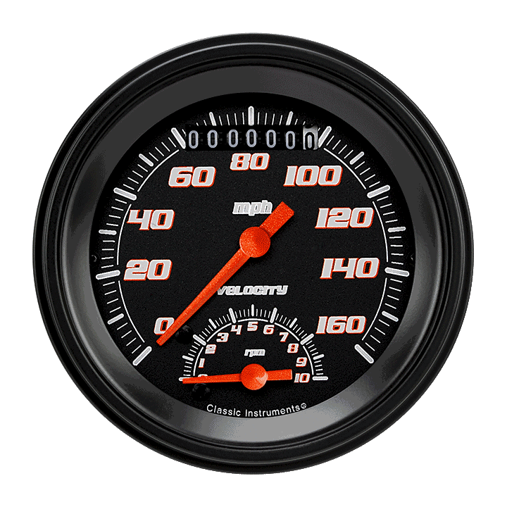 Velocity Black 3-3/8" Ultimate Speedometer Gauge