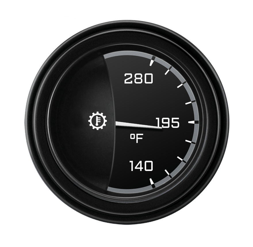 AutoCross Gray 2-1/8" Transmission Temperature Gauge