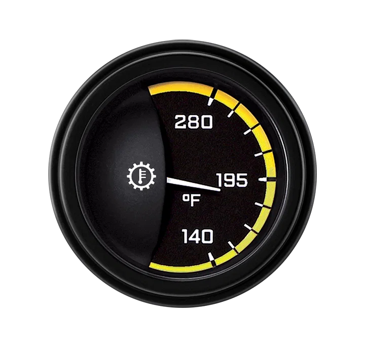 AutoCross Yellow 2-1/8" Transmission Temperature Gauge