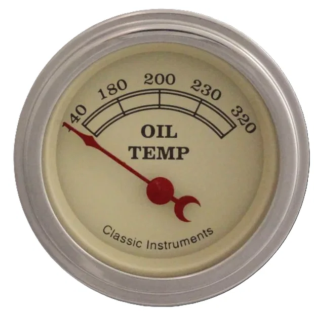 Vintage 2-1/8" Oil Temperature Gauge