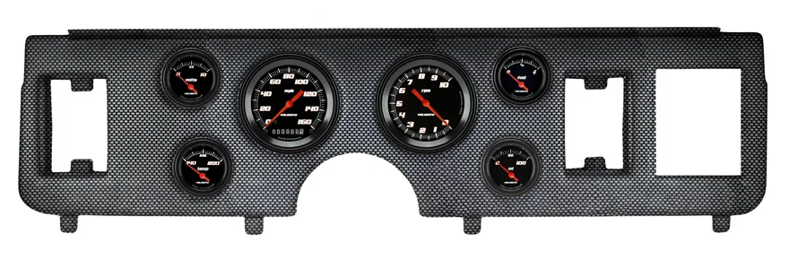 1979-86 Mustang Velocity Black 6 Gauge Set Ford