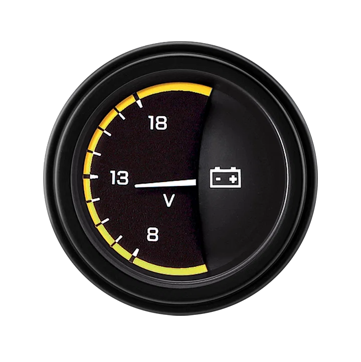 AutoCross Yellow 2-1/8" Volt Gauge