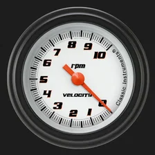 Velocity White 2-1/8" Tachometer Gauge image 1