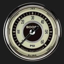 Nostalgia VT 2-1/8" Boost Gauge (60 PSI) image 1