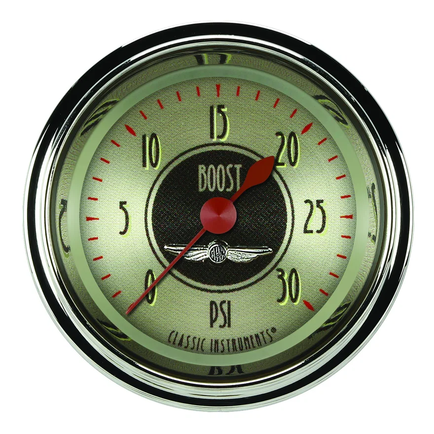 All American Nickel 2-1/8" Boost Gauge (30 PSI)