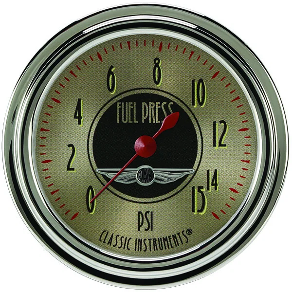 All American Nickel 2-5/8" Fuel Pressure Gauge (15 PSI)