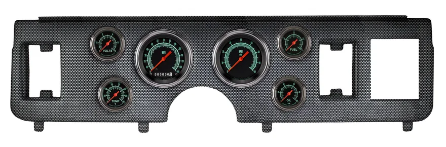 1979-86 Mustang AutoCross Gray Full Sweep 6 Gauge Set Ford
