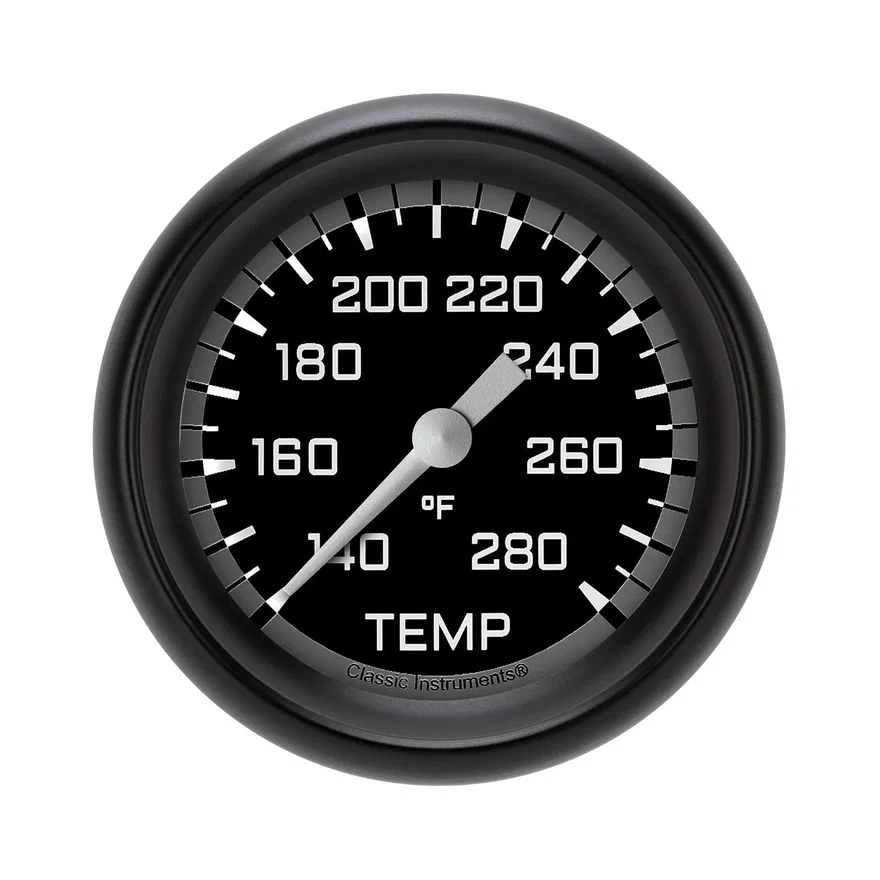 AutoCross Gray 2-5/8" Full Sweep Water Temp Gauge