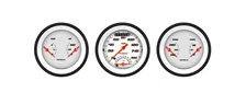 Velocity White Three Gauge Set image 1