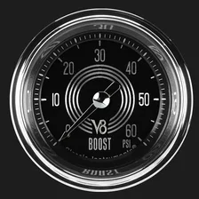 V8 Speedster 2-1/8" Boost Gauge (60 PSI) image 1