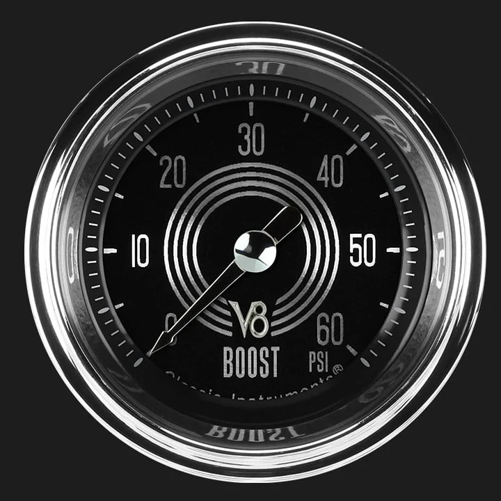 V8 Speedster 2-1/8" Boost Gauge (60 PSI)