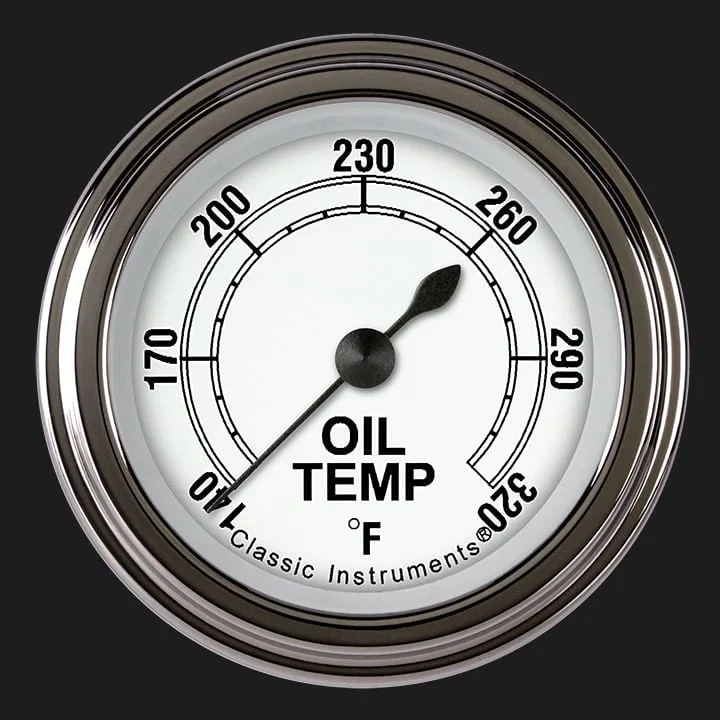 White 2-1/8" Oil Temperature Gauge