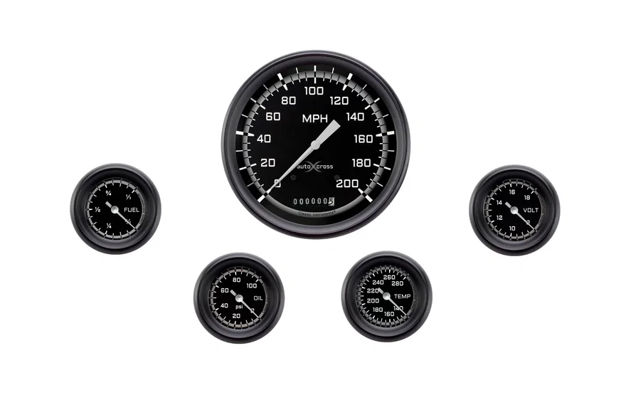 AutoCross Gray Five Gauge Set