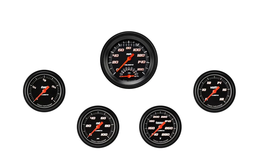 Velocity Black Five Gauge Set