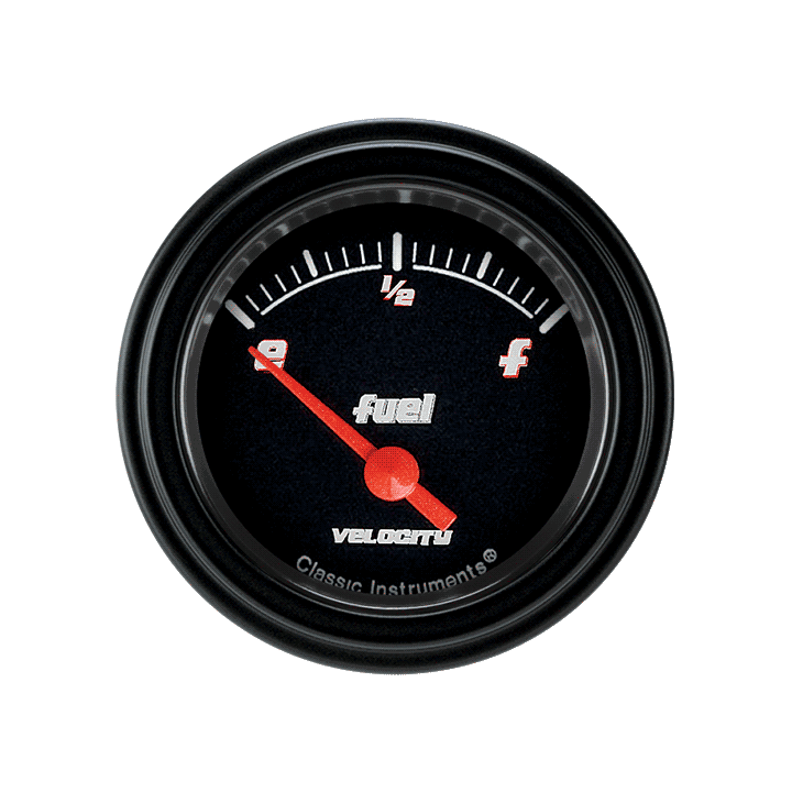 Velocity Black 2-1/8" Fuel Level Gauge