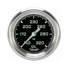 Autocross Gray 2-5/8" Oil Temperature Gauge image 1